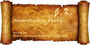Jendrolovits Kitti névjegykártya