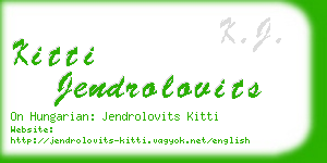 kitti jendrolovits business card